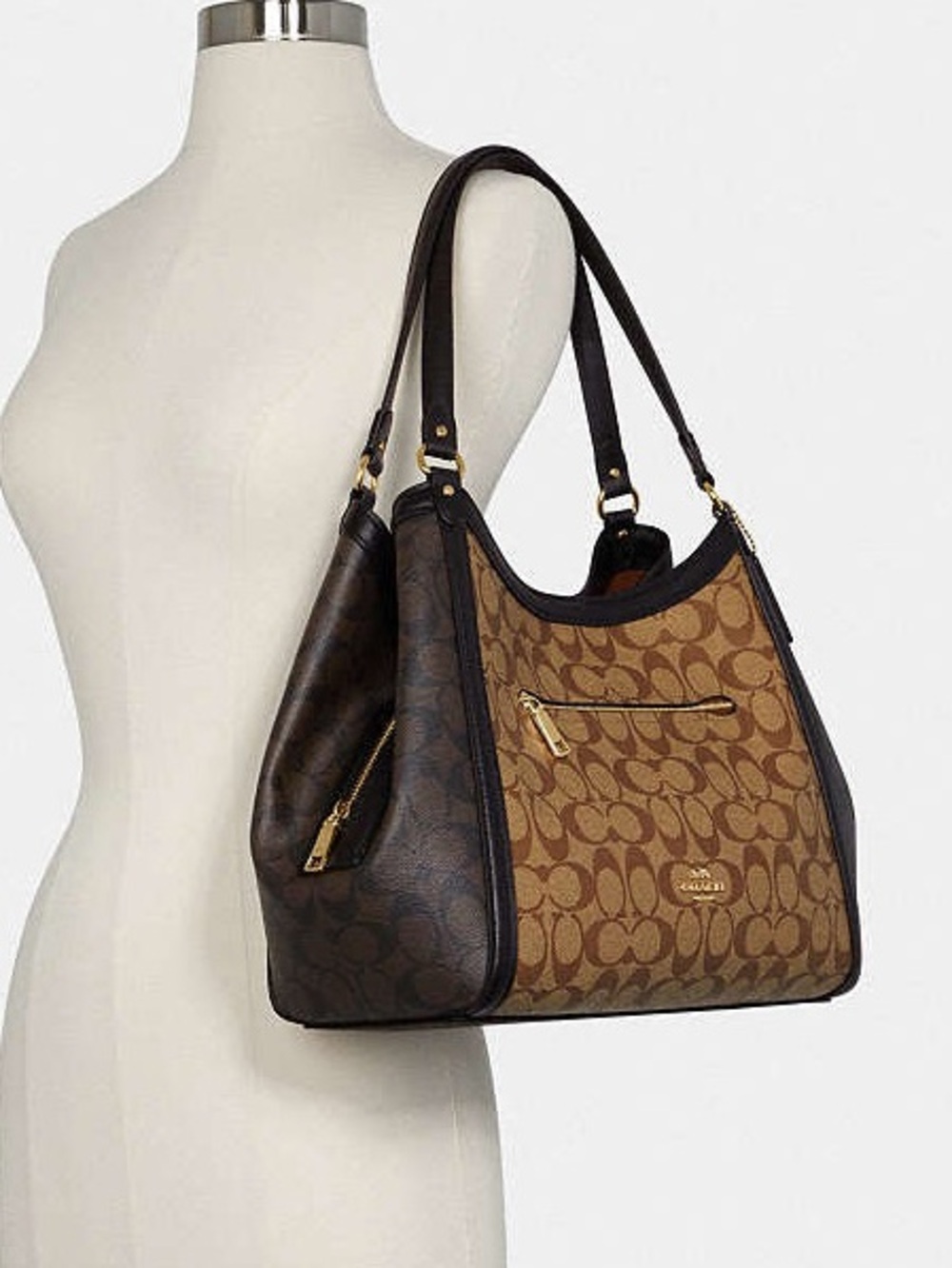 Coach Kristy Shoulder Bag In Blocked Signature Canvas NWOT MSRP: $498.00 - Picture 5 of 16